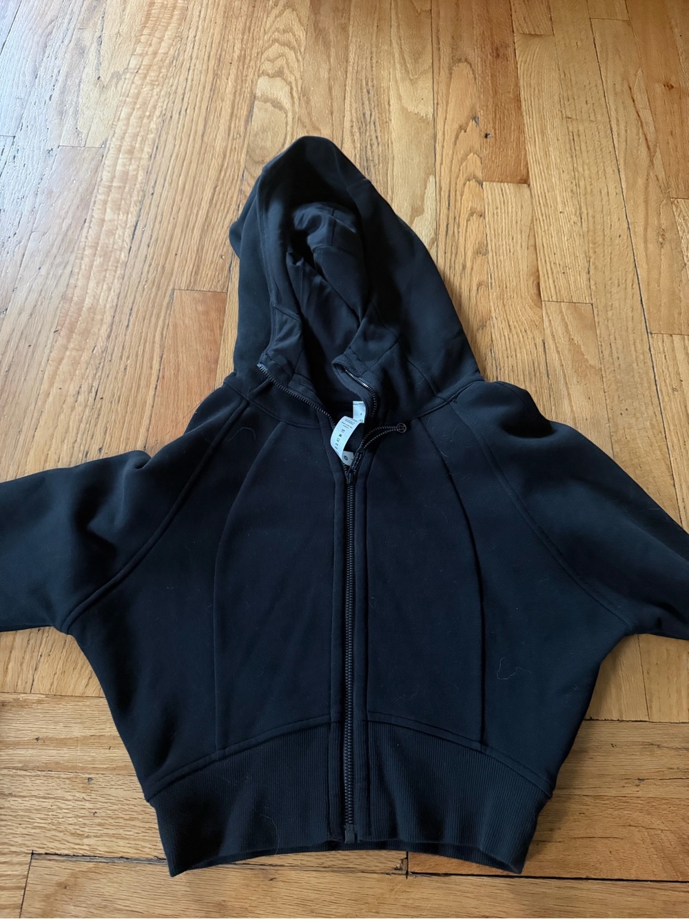 lululemon athletica Black Zip-Up Hooded Bomber Jacket